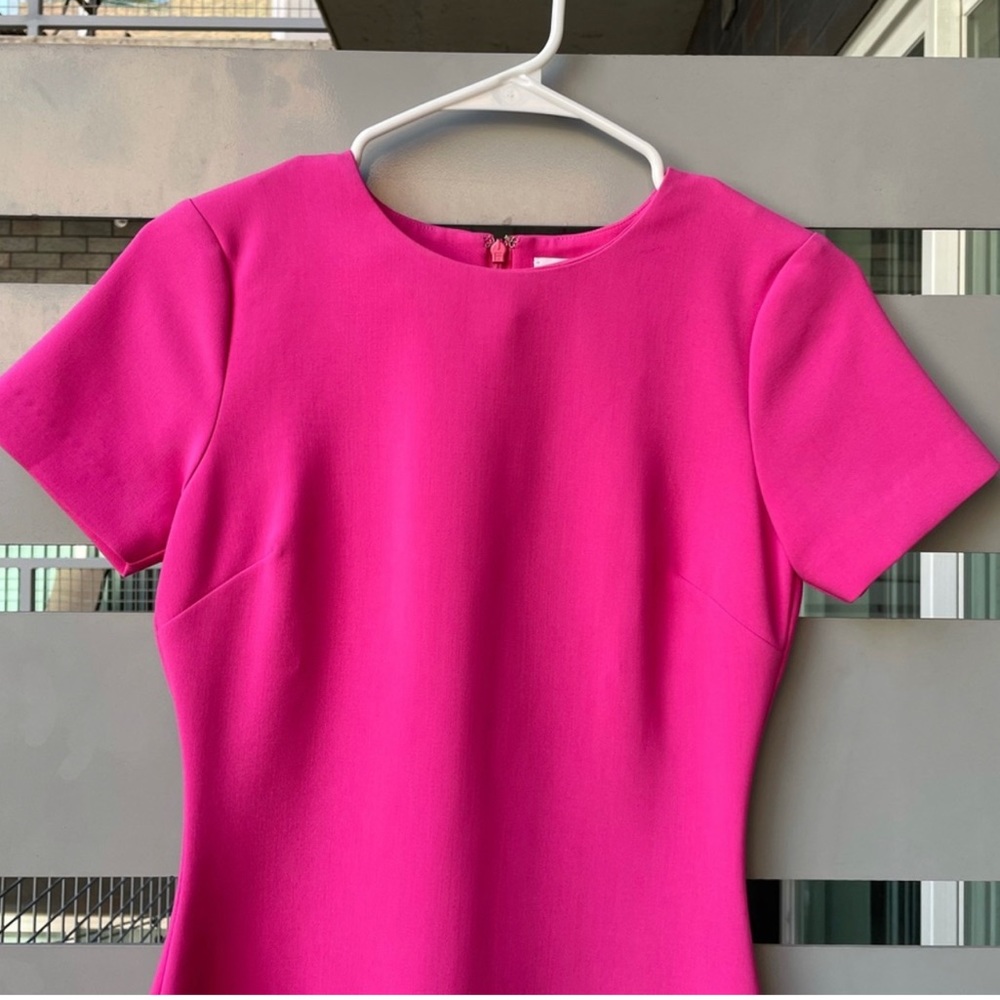 Likely Hot Pink Short Sleeve Mini Dress